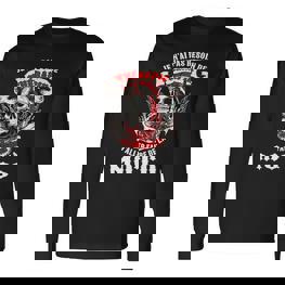 Motorrad-Enthusiasten Langarmshirts Totenkopf & Ich brauche keine Therapie - Seseable