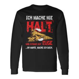 Zug Train Schaffner Bahn Mann Junge Geschenk Eisenbahn Langarmshirts - Seseable