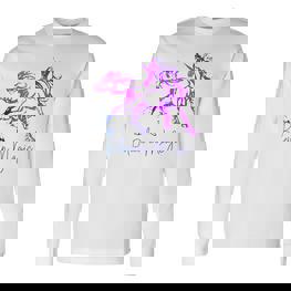 Believe In Magic Einhorn-Langarmshirts, Vintage-Fantasiekunst für Pferdefans - Seseable