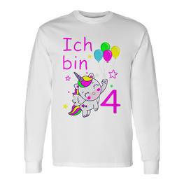 Einhorn Langarmshirts für Mädchen 4 Jahre, Zauberhaftes Einhorn-Motiv - Seseable