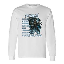 Patrick Personalisiertes Langarmshirts mit Mystischem Wolf-Design - Seseable