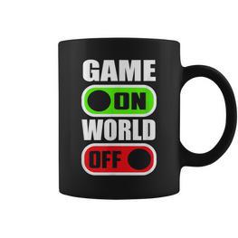 Game On World Off Gamer Gaming Konsole Gamepad Zocken Tassen - Seseable