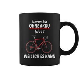 Warum Ich Ohne Akku Fahre Weil Ich Es Kann Mountain Bike Tassen - Seseable