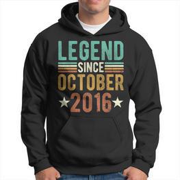 06 Years Old Legend Since Oktober 2016 Trikot 6 Jahr Hoodie - Seseable