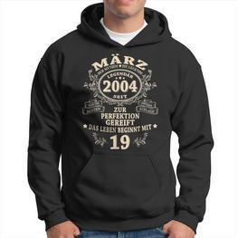 19 Geburtstag Geschenk Mann Mythos Legende März 2004 Hoodie - Seseable