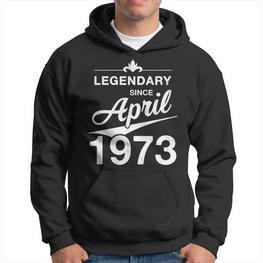 50 Geburtstag 50 Jahre Alt Legendär Seit April 1973 V6 Hoodie - Seseable