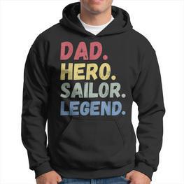 Bootfahren Matrosenboot Papa Hero Sailer Legend Retro Segeln Hoodie - Seseable