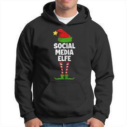 Damen Hoodie Social Media Elfe, Partnerlook Weihnachten - Seseable