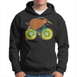 Fahrrad Neuseeland Lustige Kiwi Auf Einem Fahrrad idee Hoodie - Seseable