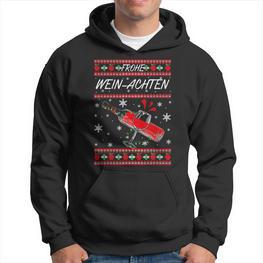 Frohe Wein-Achten Rotwein Liebhaber Weihnachts Glühwein Wein Hoodie - Seseable