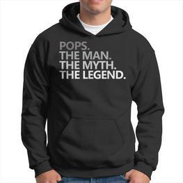 Herren Pops The Man The Myth The Legend Vatertag Hoodie - Seseable