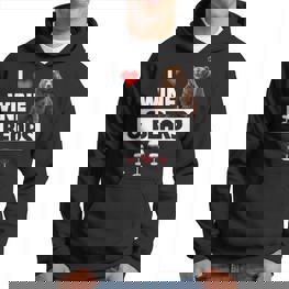 I Love Wine And Bears Lustiges Trinken Camping Wildtiere Tier Hoodie - Seseable