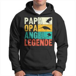 Papa Opa Angel Legende Hoodie, Perfekt für Angler zum Vatertag - Seseable