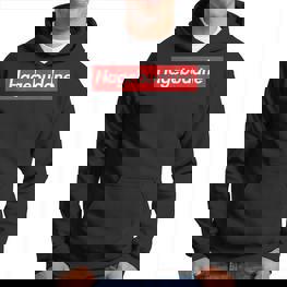 Stilvolles Schwarzes Hoodie Hagebuddne Parodie-Slogan - Seseable