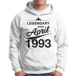 30 Geburtstag 30 Jahre Alt Legendär Seit April 1993 Hoodie - Seseable