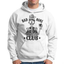 Bad Moms Club Leopard Schädel Hoodie, Lustig für Mamas - Seseable