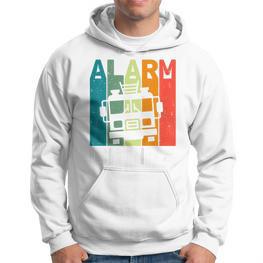 Feuerwehr Alarm Ich Bin 4 Jahre Retro Hoodie für Kindergeburtstag - Seseable