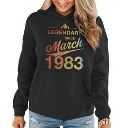 40 Geburtstag 40 Jahre Alt Legendär Seit März 1983 V4 Frauen Hoodie - Seseable