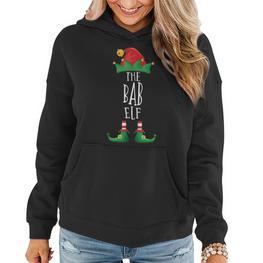 Bab Elf Lustige Familie Passende Gruppe Weihnachten Party Elf Frauen Hoodie - Seseable