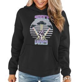 Bigfoot-Ufo-Entführung Im Vintage-Stil Alien Space Vibes Frauen Hoodie - Seseable