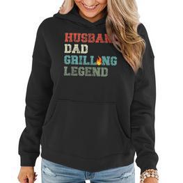 Grillen Bbq Vater Husband Grill Dad Legend Frauen Hoodie - Seseable