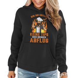 Herren Grill Barbecue Spruch Bbq Bin Am Grillen Abflug Frauen Hoodie - Seseable