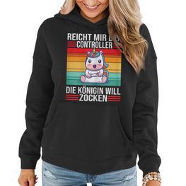 Zocken Reicht Mir Den Controller Königin Ps5 Konsole Gamer Frauen Hoodie - Seseable