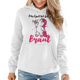 Ich Bin Die Braut Einhorn Hoodie für JGA & Hochzeitsparty - Seseable