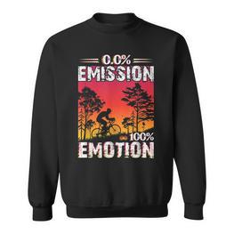 0 Emission 100 Emotion Anti E-Bike Fahrradfahrer Sweatshirt - Seseable