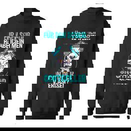 Gamer Zocker Controller Sweatshirt, Lustiger Spruch zum Zocken - Seseable