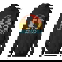 Vintage Malteser Hunde Hunderasse Hundeliebhaber Hund Sweatshirt - Seseable