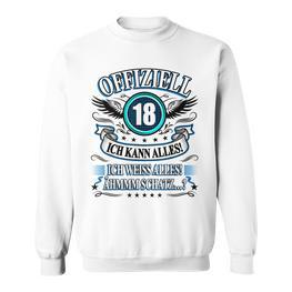 18 Geburtstag Lustig Offiziell 18 Ich Kann AllesSchatz Sweatshirt - Seseable