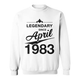 40 Geburtstag 40 Jahre Alt Legendär Seit April 1983 V5 Sweatshirt - Seseable