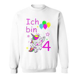 Einhorn Sweatshirt für Mädchen 4 Jahre, Zauberhaftes Einhorn-Motiv - Seseable