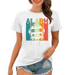 Feuerwehr Alarm Ich Bin 4 Jahre Retro Frauen Tshirt für Kindergeburtstag - Seseable