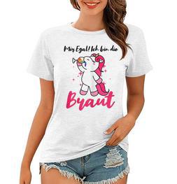 Ich Bin Die Braut Einhorn Frauen Tshirt für JGA & Hochzeitsparty - Seseable