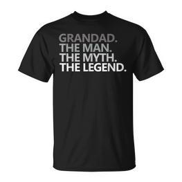 Herren Opa The Man The Myth The Legend Vatertag V4 T-Shirt - Seseable