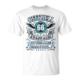 66 Geburtstag Lustig Offiziell 66 Ich Kann AllesSchatz T-Shirt - Seseable