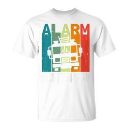 Feuerwehr Alarm Ich Bin 4 Jahre Retro T-Shirt für Kindergeburtstag - Seseable