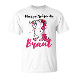 Ich Bin Die Braut Einhorn T-Shirt für JGA & Hochzeitsparty - Seseable