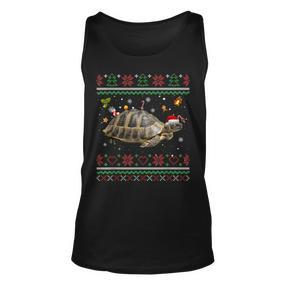 Russische Schildkröte Weihnachts-Unisex TankTop, Hässliches Rentier-Motiv - Seseable De