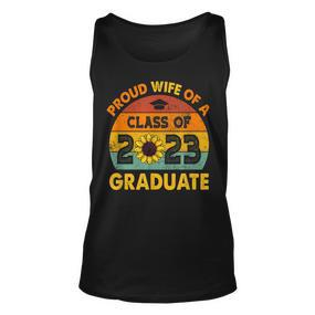 Sonnenblume Senior Proud Wife Class Of 2023 Graduate Vintage Tank Top - Seseable De