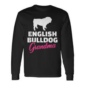 Englische Bulldogge Oma Langarmshirts - Seseable De