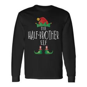 Half-Brother Elf Familie Passender Pyjama Weihnachten Elf Langarmshirts - Seseable De