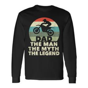 Herren Motocross MX Rider Dad Langarmshirts - Mann, Mythos, Legende - Seseable De