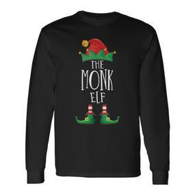 Mönch Elf Familie Passender Pyjama Weihnachten Gamer Elf Langarmshirts - Seseable De