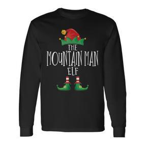 Mountain Man Elf Familie Passender Pyjama Weihnachten Elf Langarmshirts - Seseable De