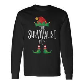 Survivalist Elfenhemd Familie Passender Pyjama Weihnachten Langarmshirts - Seseable De