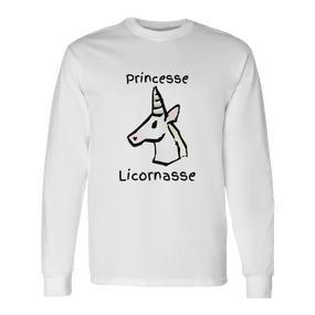 Lustiges Einhorn Langarmshirts Princesse Licornasse, Perfekt für Casual-Looks - Seseable De