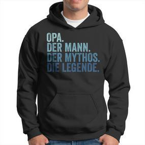 Herren Opa Der Mann Der Mythos Die Legende Vintage Retro Opa Hoodie - Seseable De